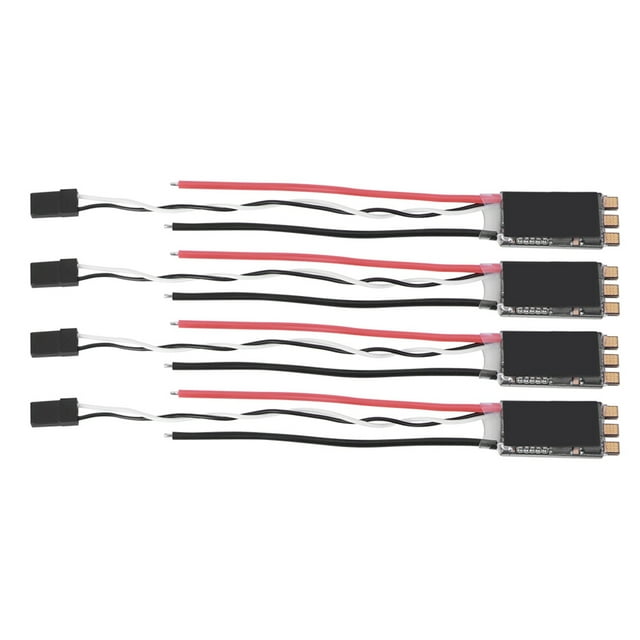4 Uds 30AS ESC 26S piezas de mejora ESC sin escobillas aptas para cuadricóptero multicóptero FPV (negro)