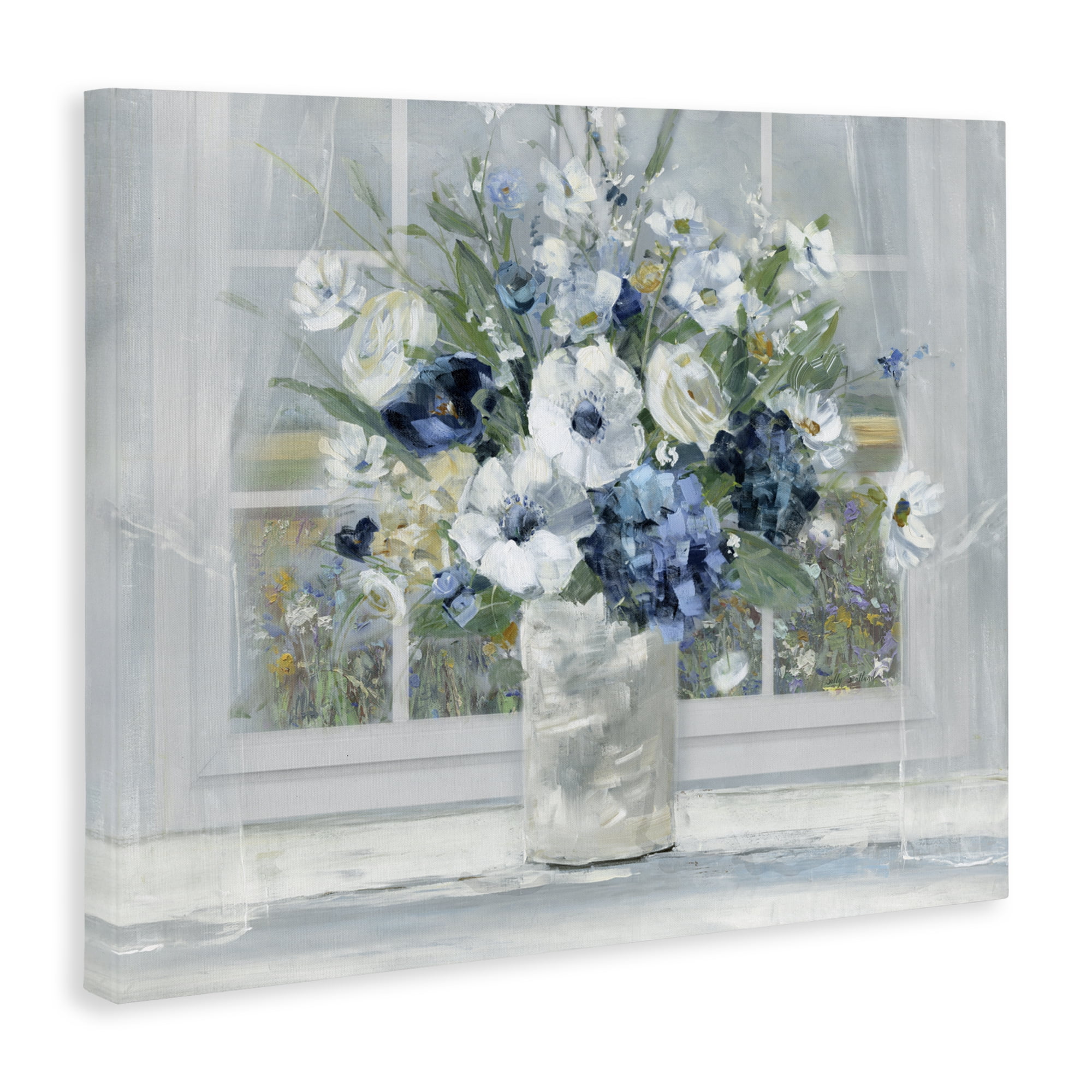 Stupell Industries Blue Hydrangea & Anemone Bouquet Canvas Wall Art, design by Sally Swatland