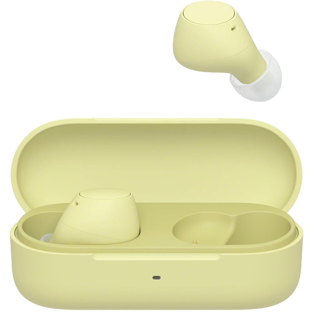 Sony WF-C510 Truly Wireless Earbuds with 22-Hour Battery, IPX4, Multipoint, Yellow Bundle with Deco Essentials 6 Pairs of In-Ear Earbud Tips (S/M/L Sizes)