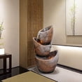 thumbnail image 3 of 3-Tier Resin Waterfall Fountain (22") – Outdoor Cascading Water Feature for Garden Patio & Backyard, Indoor Fountain for Living Room & Home, 3 of 6