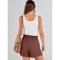 thumbnail image 5 of Linen Shorts for Women Casual High Waisted Wide Leg Drawstring Cute Summer Beach Shorts 2024 Fashion Vacation Outfit, 5 of 8