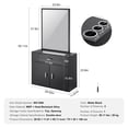 thumbnail image 6 of KFFKFF Salon Bracket Storage Cabinet Wall Mounted for Hair Stylist Mirror, 6 of 9