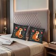 thumbnail image 2 of Stylish 18x18in Throw Pillow Covers Set of 2 - Vibrant Tiger & Floral Design for Couch Bed Car - Nature-Inspired Decor, 2 of 8