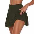thumbnail image 1 of Falda deportiva de verano para mujer Gesoja, talla grande 5XL, verde militar, 1 of 3