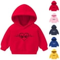 thumbnail image 3 of ZACPNCV Infant Baby Boys Girls Fleece Hooded Jacket Coat with Ears Cartoon Warm Todder Kids Outwear Zipper Coat Burgundy 3-4 Years, 3 of 3