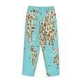 thumbnail image 5 of Bingfone Pajamas For Women,World Travel Line Icons Map Pajama Pants With Pockets-Medium, 5 of 9