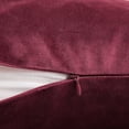 thumbnail image 4 of Phantoscope Soft Silky Velvet Decorative Throw Pillow Cover for Bed and Couch, 18" x 18", Dark Red, 2 Pack, 4 of 4