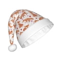thumbnail image 2 of KLL Christmas Hats for Adults Plush Beautiful Fox1 Print Santa Hat Xmas Fluffy Santa Claus Hat for Women Men, 2 of 6