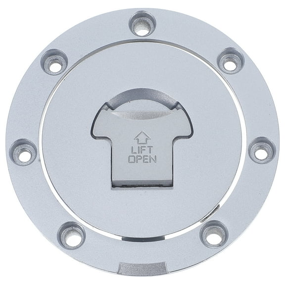 Motorcycle Tank Cap Oil Protective Gas with Key Silver