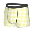 thumbnail image 2 of Kll Lemon Yellow Checkboard Men'S Cotton Boxer Briefs Underwear-Medium, 2 of 9