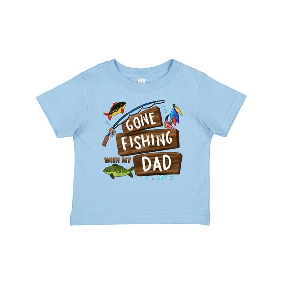 Inktastic Gone Fishing with My Dad Boys or Girls Baby T-Shirt