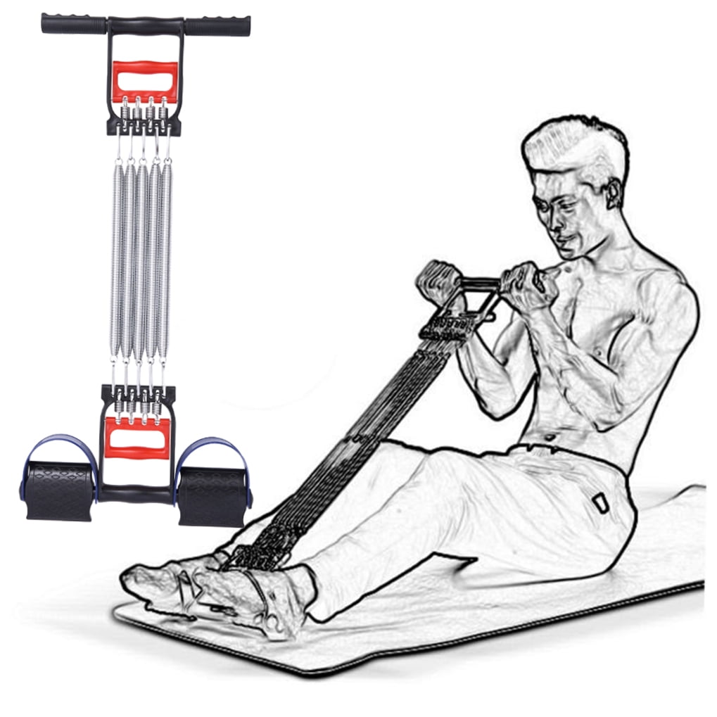 Clispeed Multifunctional Muscles Strengthen Exerciser with Handle Pull Rope and Foot Spring Pedal for Home Use