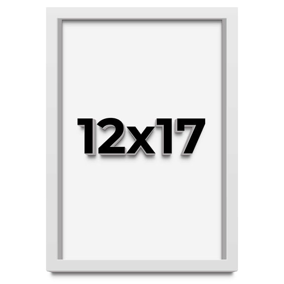 12x17 Shadow Box Frame White | 1 Inches Deep Real Wood Contemporary Shadowbox Display Frame | UV