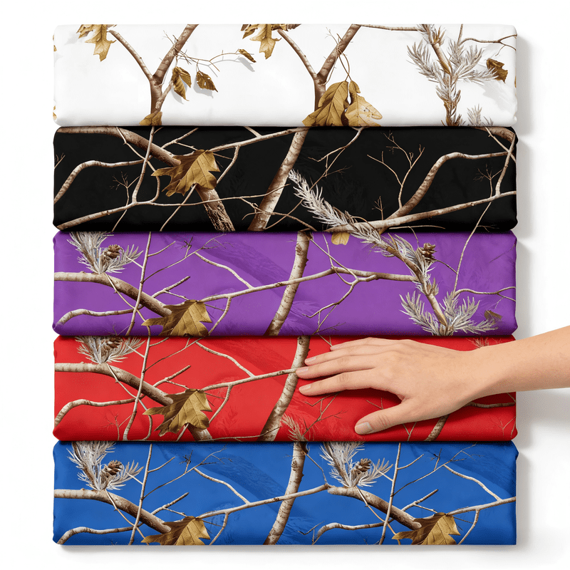 HBDesign 60 In by the yard Black Camouflage Satin Fabric Realistic Tree Branch Camo Material for DIY Home Decor, Apparel, Upholstery, and Crafts Luxurious(3 yard)