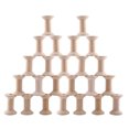 thumbnail image 1 of 24Pcs Wooden Empty Thread Spools Large Unfinished Wood Spools Wire Weaving Bobbins for Arts Crafts Cord Roll, 1 of 7