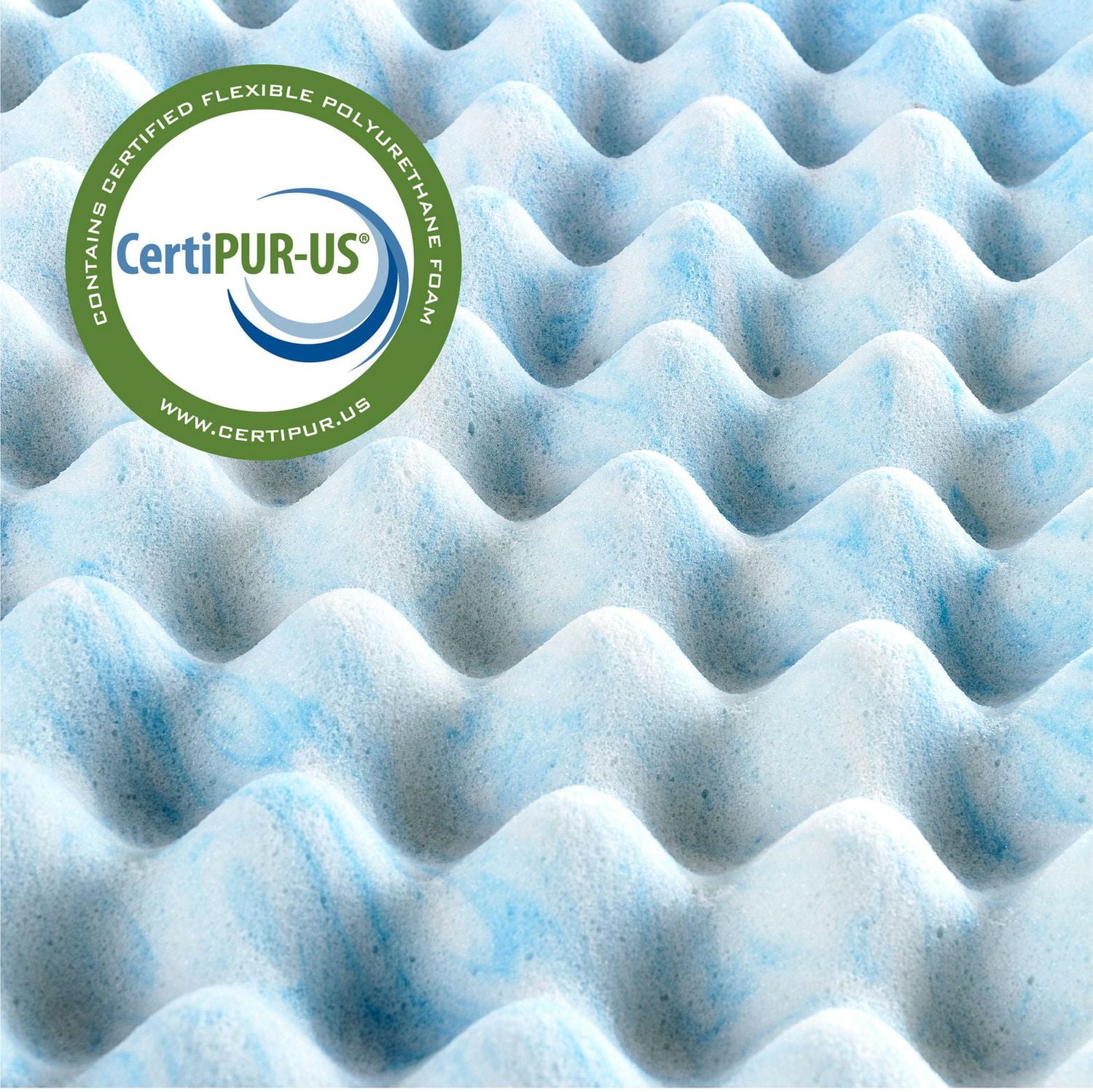 Zinus Spa Sensations 3 inch Swirl Cooling Gel Memory Foam Air Flow Mattress Topper