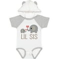 thumbnail image 3 of Inktastic Little Sister Elephant Girls Baby Bodysuit, 3 of 5