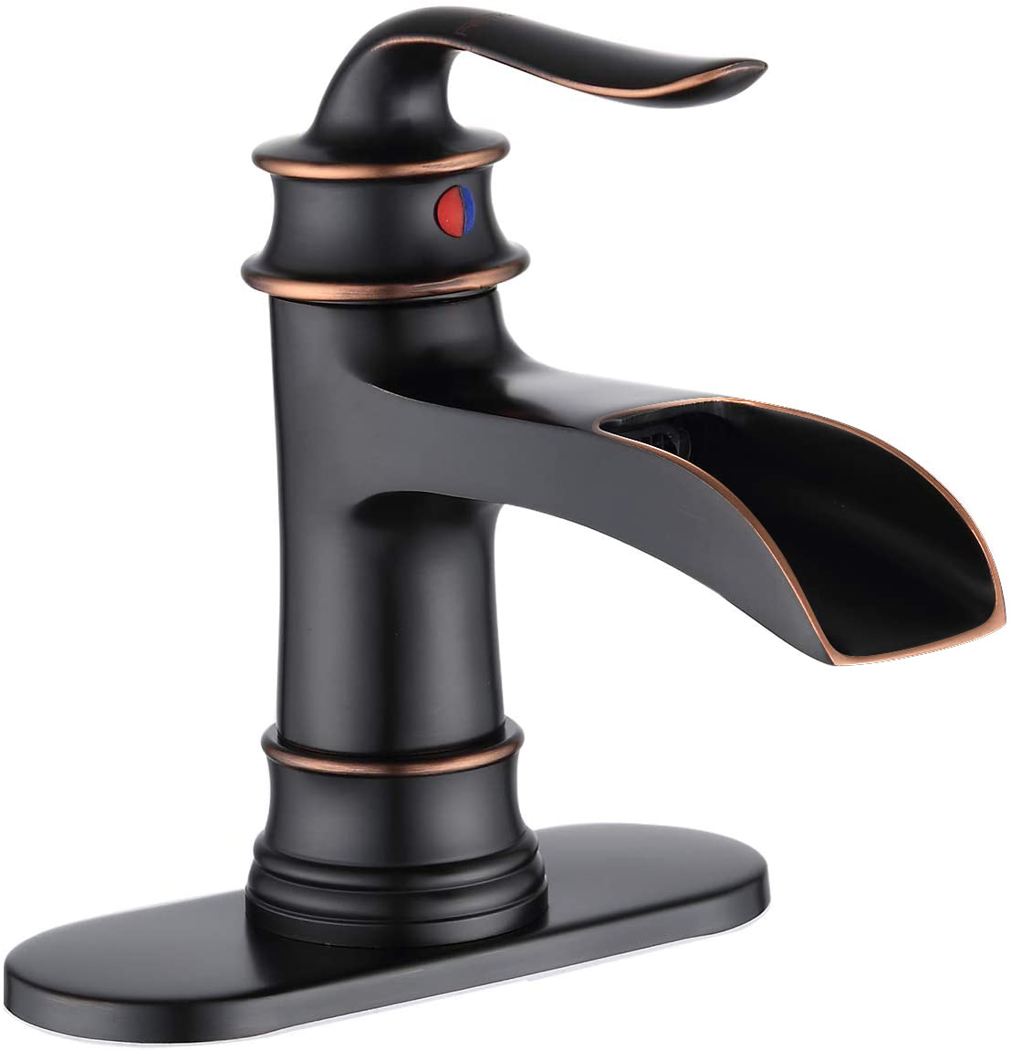 Waterfall Single Handle Bathroom Faucet Oil Rubbed Bronze photo 4