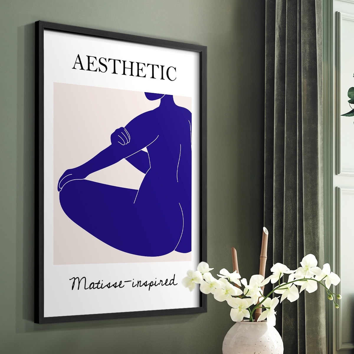 Matisse CXVII Framed Print in Black Solid Wood 16 x 20 Framed Print
