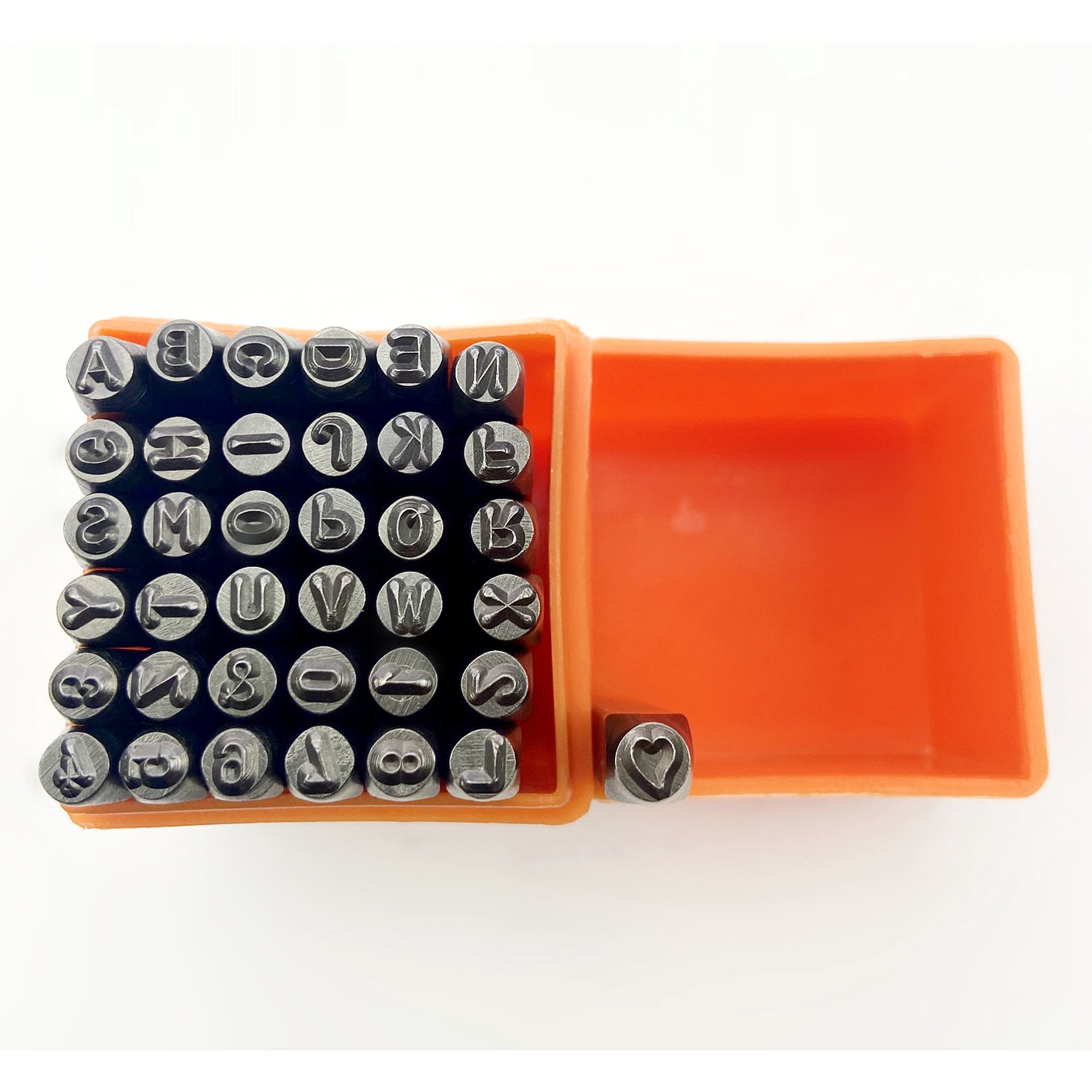 Kit 36 Poinçons Lettres Et Chiffres Pour Métal Et Cuir – Outil Artisanal, Taille 4mm/6mm, Acier Carbone