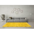thumbnail image 3 of Ahgly Company Indoor Round Abstract Yellow Modern Area Rugs, 6' Round, 3 of 4