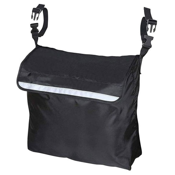Supvox Bag For Walkers For Seniors Black Polyester Walker Bag Organizer 1Pack