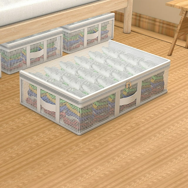 Organizador de ropa de cama bajo la cama, bolsa de almacenamiento plegable, organizador de ropa, almacenamiento transpirable con cremallera, estilo moderno, para dormitorio, alta capacidad,
