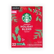 Angle View: Holiday Blend Medium Roast Coffee Single-Cup Coffee for Keurig Brewers, 1 Box of 22, Herbal & Sweet Maple Notes