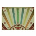 thumbnail image 1 of Vintage Rainbow Cutting Board, Old Circus Carnival Advertisement Theme Stripes Stars and Fun Fair Tent, Decorative Tempered Glass Cutting and Serving Board, Small Size, Multicolor, by Ambesonne, 1 of 1