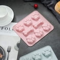 thumbnail image 4 of Molde de silicona con estampado de huellas de cachorro, bonitos moldes para hornear con forma de pata y hueso, moldes de silicona antiadherentes de grado alimenticio para chocolate, caramelos, gelatina, galletas, bandejas de cubitos de hielo, golosinas para perros Vhermosa JQWJ127-2, 4 of 5