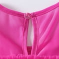 thumbnail image 6 of Toddler Dress Kids Solid Color Sleeveless Above Knee Mini Tutu Dress for Pageant Performance and Special Party Occasions Hot Pink 5 Years-6 Years, 6 of 7