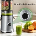 thumbnail image 5 of OSTBA Cold Press Juicer Machine, 6" Extra Large Feed Chute for Whole Fruits, 600W Slow Masticating Juicer, 3-in-1 for Fresh Juice, Sorbet & Nut Milk, Easy Clean Stainless Steel, 5 of 9