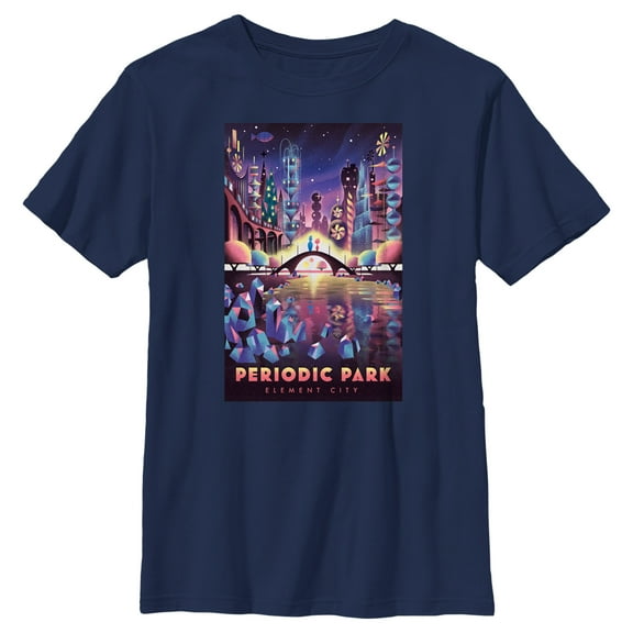 Boy's Elemental Periodic Park Poster Graphic Tee Navy Blue X Large