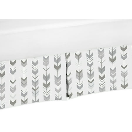 UPC: 0846480052999 | Mod Arrow Grey and White Collection Crib Bed Skirt