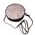 thumbnail image 3 of Leather Shoulder Round Bag 7.1×2.36in Fashion Casual Crossbody Bag Shoulder Bag For Work Travel Business Shopping Date Leopard Skin Print Style Pink_4, 3 of 5
