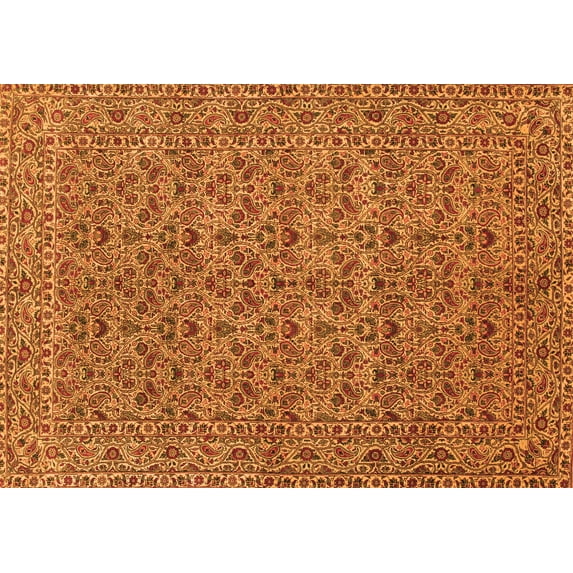 Ahgly Company Indoor Rectangle Persian Orange Traditional Area Rugs, 2' x 4'