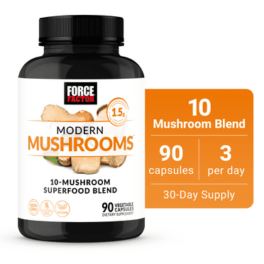 Modern Mushrooms Capsules, Mushroom Complex with Lion's Mane Supplement, 90 Capsules by Force Factor
