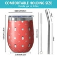 thumbnail image 5 of Christmas 12oz Stainless Steel Insulated Wine Tumbler with Lid and Straw – Double Wall Vacuum Mug for Hot & Cold Drinks, 304 Steel Interior, Sweat-Free Design, 5 of 5