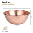 thumbnail image 2 of Wollet 99.9% Pure Copper Mixing Bowl for Salad, Diameter- 7.87 inches, Height:3.1 inches, 2 of 8