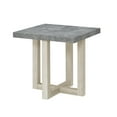 thumbnail image 5 of Roundhill Furniture 3-Piece Coffee Table Set, Coffee Table, Two End Tables, Faux Concrete and White, 5 of 16