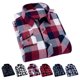 thumbnail image 1 of Camisa a cuadros con cuello vuelto para hombre, camisa a cuadros para hombre, camisa corta a cuadros para hombre, estética elegante, 1 of 5