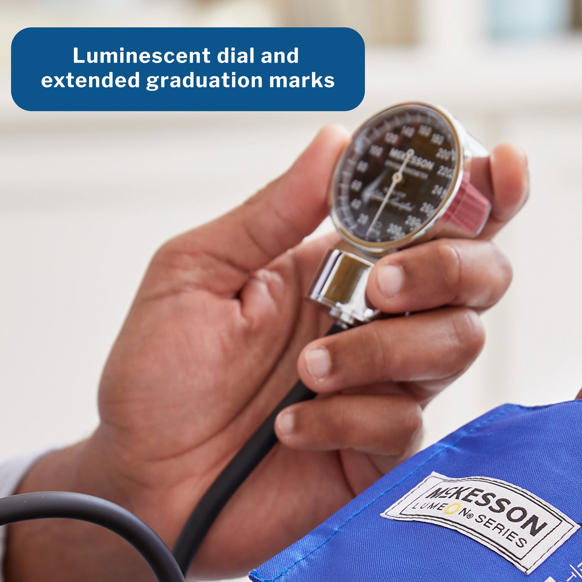 McKesson LUMEON Aneroid Sphygmomanometer, Blood Pressure with Cuff, Small, 20 Ct