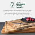 thumbnail image 3 of Tabla de cortar Teakhaus Butcher Block grande de madera FSC, 3 of 9