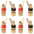 thumbnail image 1 of 2 Uds. Terminales Encuadernación Altavoz Chapados en Oro Enchufes 4mm para Conector Banana, 1 of 6