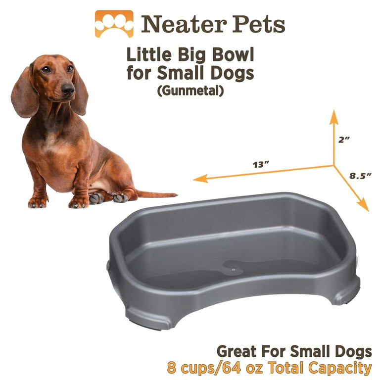 Neater Pets Big Bowl with Leg Extensions for Dogs - Raised for Feeding  Comfort - Extra Large Plastic Trough Style Food or Water Bowl for Use  Indoors or Outdoors, Outdoors, 1.25 Gallon (