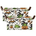 thumbnail image 2 of Collapsible Storage Bins Fabric Shelf Baskets with Handles 16.9"x11.4"x7.7" Closet Organizer Halloween Frogs Pumpkin Candy, 2 of 8