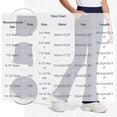 thumbnail image 3 of Girls Split Flare Pants Solid Color High Waist Stretchy Yoga Trousers Kids Casual Slim Comfy Long Pants Navy 3-4 Years, 3 of 7