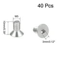 thumbnail image 2 of Tornillos de cabeza plana M5x10mm, tornillo hexagonal interno, sujetadores de acero inoxidable 304, 40 Pcs, 2 of 3