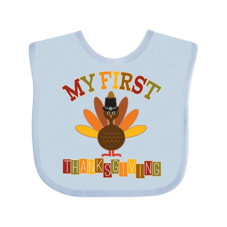 

Inktastic My First Thanksgiving Day Turkey Gift Baby Boy or Baby Girl Bib