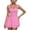 *Pink, variant on Women's Square Neck Ruched Waist Dress , Summer Wide Strap Ruffle Tiered Dress For Women , Ladies' Y2K Party Going Out Dress with Pockets,Green,S-XL